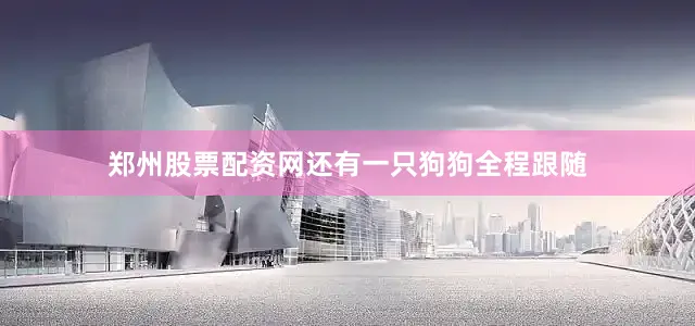 郑州股票配资网还有一只狗狗全程跟随